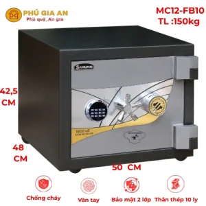 Két sắt vỏ thép 10ly Samurai MC12-FB10 hai khóa vân tay và cơ