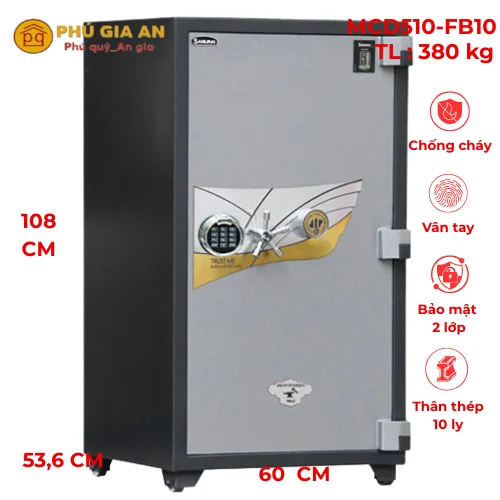 Két sắt vỏ thép 10ly Samurai MCD510-FB10 két trong két 1 két sắt chống cháy tốt nhất