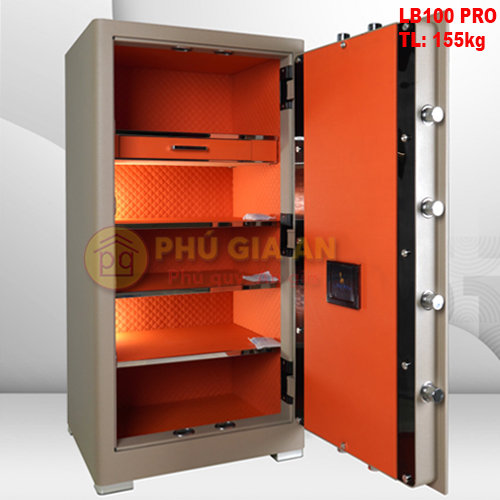 Két sắt Liberty LB100-PRO vân tay mã số tích hợp App điện thoại thông minh 4 ket satliberty lb1000 pro mau vang mo pga