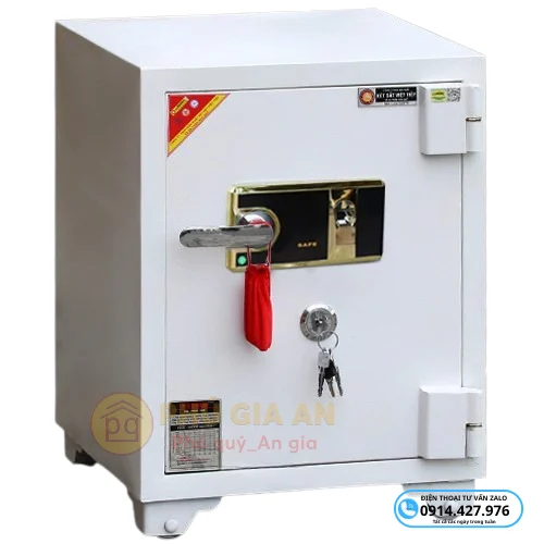 Két sắt màu trắng vân tay Việt Tiệp VTF292-W 2 ket satt mau trang van tay viet tiep vtf292 w