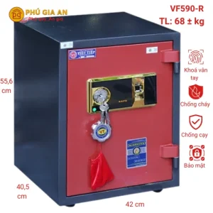 Két sắt màu đỏ Việt Tiệp VF590-R vân tay