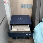 Két sắt tủ đầu giường Philips SBX301 nhập khẩu chính hãng tích hợp vân tay mật mã sạc không dây