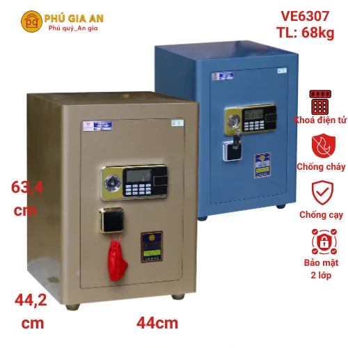 Két Sắt Việt Tiệp Điện Tử Siêu Cường VE6307 Chống Cháy Cao Cấp 1 Két Sắt Việt Tiệp Điện Tử Siêu Cường VE6307 Chống Cháy Cao Cấp 1