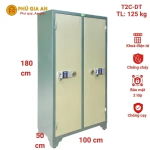 Tủ bảo mật 2 cánh điện tử T2C-DT