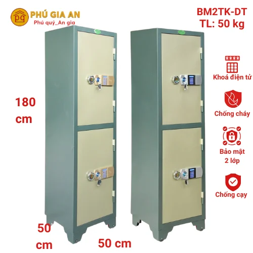 Tủ bảo mật đơn 2 tầng khóa điện tử BM-2TKDT 1 Tủ bảo mật đơn 2 tầng khóa điện tử BM-2TKDT 1
