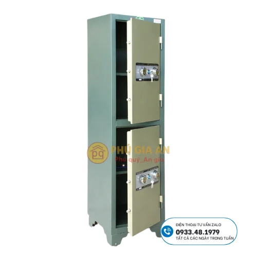 Tủ bảo mật đơn 2 tầng khóa cơ BM-2TKC 3 Tủ bảo mật đơn 2 tầng khóa cơ BM-2TKC 3