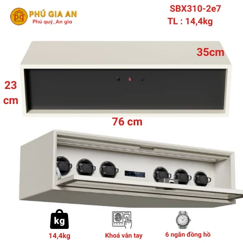 Tủ đồng hồ 6 ngăn thông minh Philips SBX310-2E7 khoá vân tay 1