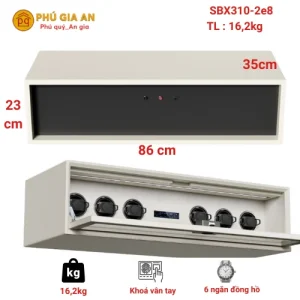 Tủ đồng hồ 6 ngăn thông minh Philips SBX310-2E8 khoá vân tay