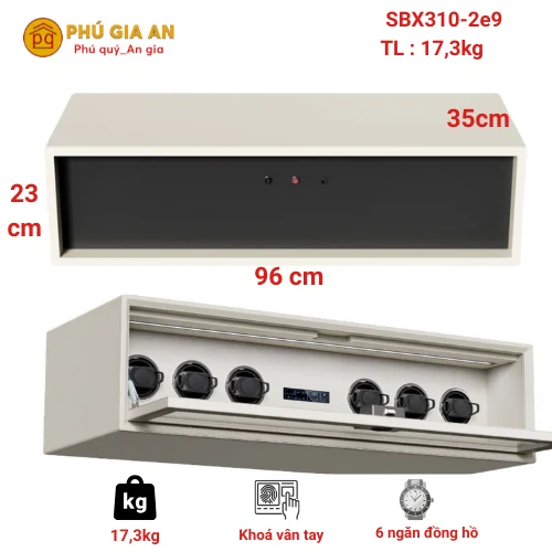 Tủ đồng hồ 6 ngăn thông minh Philips SBX310-2E9 khoá vân tay 1