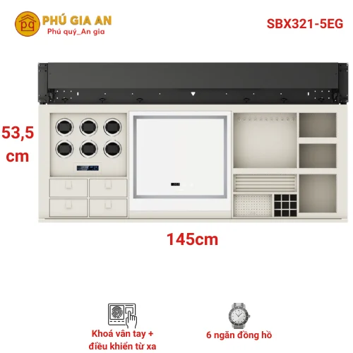 Tủ gương trang điểm Philips SBX321, 6 ngăn đựng đồng hồ 1