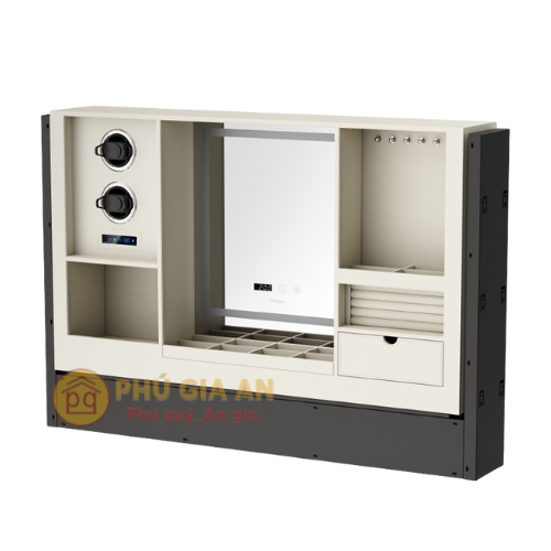 Cơ chế nâng hạ thông minh của tủ gương Philips