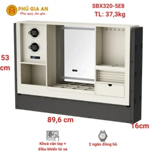 Tủ Gương Trang Điểm Philips SBX320, 2 ngăn đựng đồng hồ