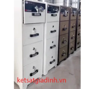 Tủ sắt chống cháy 4 tầng TC04 khóa mã cơ bảo mật tài liệu tối ưu từ Phú Gia An