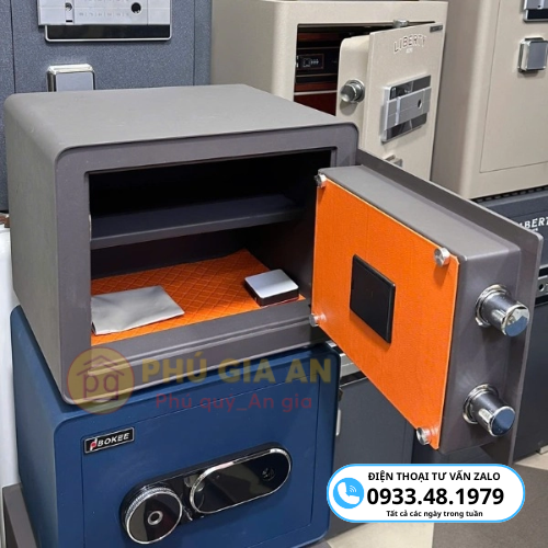 Két sắt BOKEE BK30VT mini thông minh vân tay điện tử - Màu xám 4 6