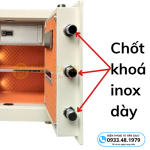 Két sắt thông minh Bokee BK55A khóa vân tay điện tử kết nối điện thoại – Màu kem