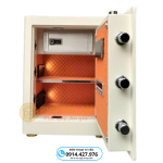 Két sắt thông minh Bokee BK55A khóa vân tay điện tử kết nối điện thoại – Màu kem
