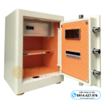 Két sắt thông minh Bokee BK55A khóa vân tay điện tử kết nối điện thoại – Màu kem