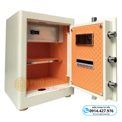 Két sắt thông minh Bokee BK55A khóa vân tay điện tử kết nối điện thoại - Màu kem 5 bk 55a series cream 7