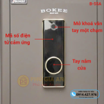 Két sắt thông minh Bokee BK55A khóa vân tay điện tử kết nối điện thoại – Màu xám