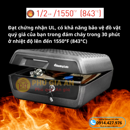 Hộp lưu trữ Sentry Safe CFW30200 nhập khẩu Mỹ 6 hop ket sat sentry chw30200 nhap khau my 8