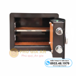 Két sắt BOKEE BK30VT mini thông minh vân tay điện tử – Màu nâu ánh gold