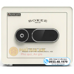 Két sắt BOKEE BK30VT mini thông minh vân tay điện tử – Màu kem