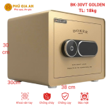 Két sắt BOKEE BK30VT mini thông minh vân tay điện tử – Màu vàng gold