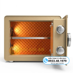 Két sắt BOKEE BK30VT mini thông minh vân tay điện tử – Màu vàng gold