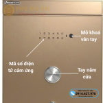 Két sắt Bokee BK68H cao cấp thông minh vân tay điện tử – Màu vàng gold