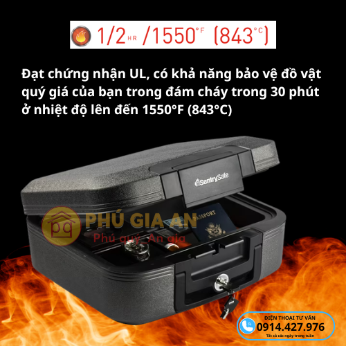 HỘP LƯU TRỮ SENTRY SAFE CHW20201 5 ket sat di dong nhap khau my sentry chw20201 10