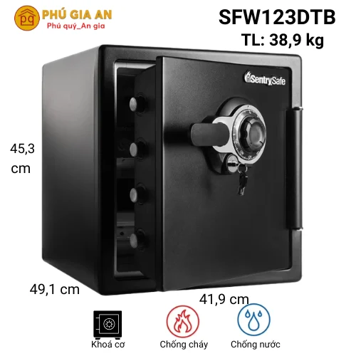 Két sắt Sentry Safe SFW123DTB khoá cơ , nhập khẩu Mỹ 1 ket sat sentry sfw123dtb nhap khau my chong chay chong nuoc 1