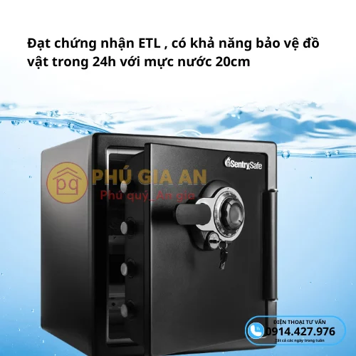 Két sắt Sentry Safe SFW123DTB khoá cơ , nhập khẩu Mỹ 7 ket sat sentry sfw123dtb nhap khau my chong chay chong nuoc 7