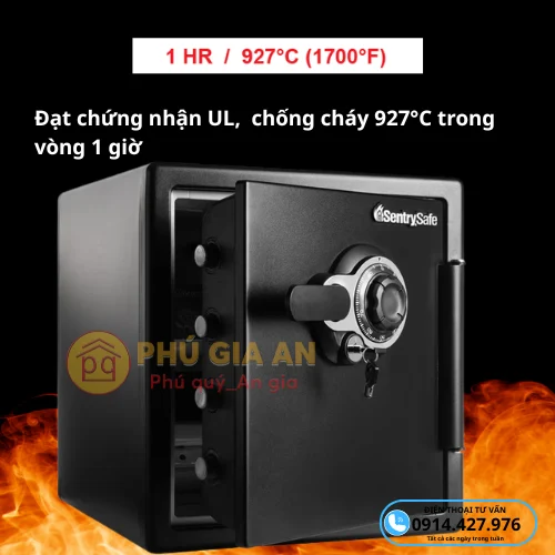 Két sắt Sentry Safe SFW123DTB khoá cơ , nhập khẩu Mỹ 6 ket sat sentry sfw123dtb nhap khau my chong chay chong nuoc 8