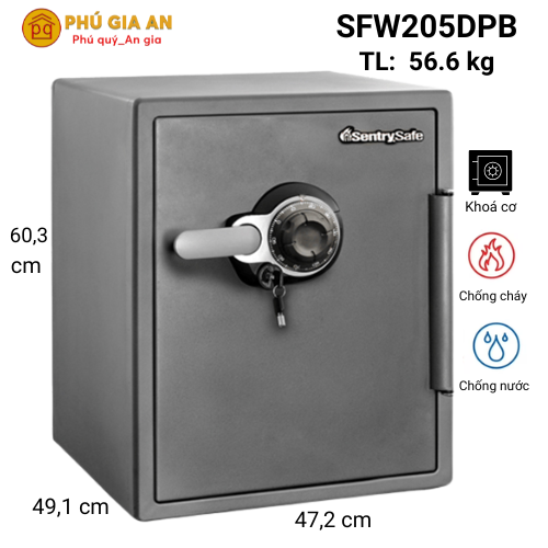Két sắt Sentry Safe SFW205DPB khoá cơ , nhập khẩu Mỹ 1 ket sat sentry sfw205dpb nhap my chong chay chong nuoc