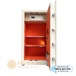 Két sắt Bokee BK100A1 cao cấp thông minh vân tay điện tử – Màu trắng kem
