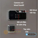 Két sắt Bokee BK100FI vân tay nhận diện khuôn mặt FaceID, APP điện thoại – Màu xám