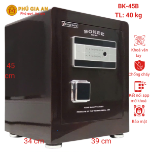Két sắt Bokee BK45B thông minh kết nối điện thoại - Màu nâu ánh gold