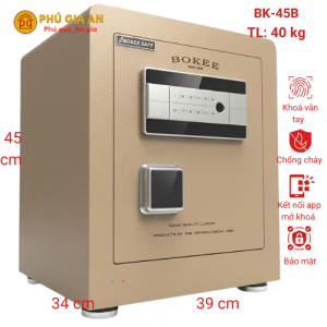 Két sắt Bokee BK45B thông minh kết nối điện thoại - Màu vàng gold