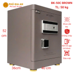 Két sắt Bokee BK50C thông minh kết nối điện thoại – Màu nâu