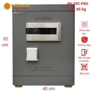 Két sắt Bokee BK50C thông minh kết nối điện thoại - Màu xám
