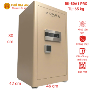 Két sắt thông minh BOKEE BK80A1 vân tay - Màu vàng gold