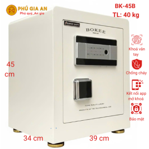 Két sắt Bokee BK45B thông minh kết nối điện thoại - Màu kem