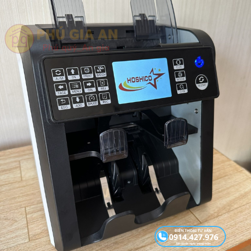 Máy đếm tiền ngoại tệ Hoshico T100 5 may dem tien ngoai te hoshico t100 5