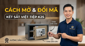 Hướng dẫn sử dụng két sắt mini Việt Tiệp K25 (Điện tử & Khóa cơ) cực chuẩn từ A-Z