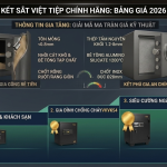 Bảng giá két sắt Việt Tiệp chính hãng 2026 Cập nhật mới nhất từ Phú Gia An