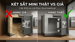Cách Phân Biệt Két Sắt Mini Chính Hãng vs Hàng Giả Trôi Nổi (Chuẩn Kỹ Thuật 2026)